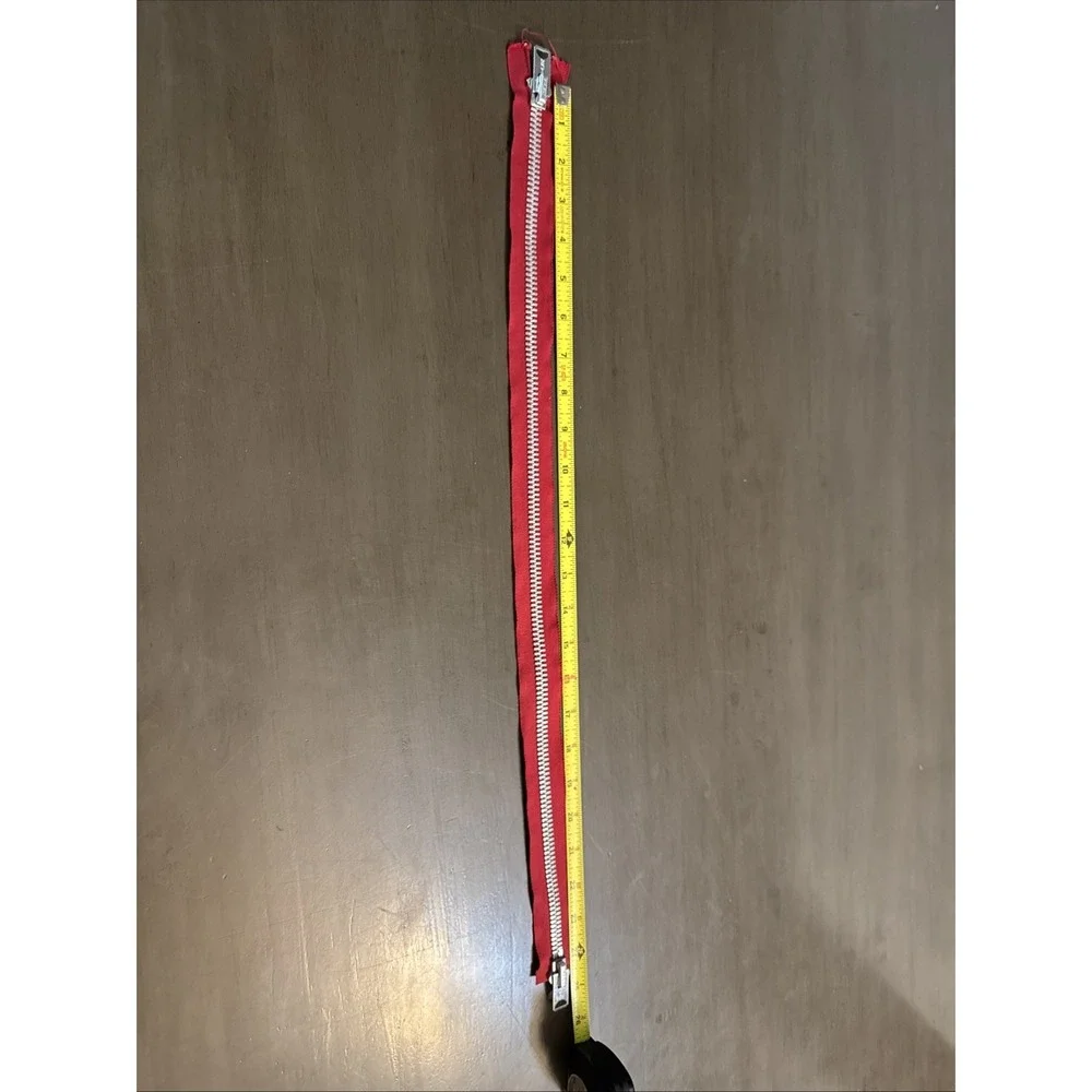Rare VTG TALON 24'' New‎ 10 Red 1970's Metal Tooth 2-way Separating Zippers